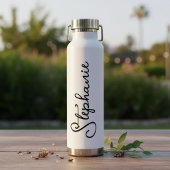 Persoonlijke naam in script waterfles