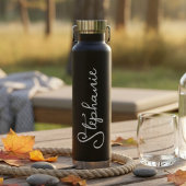 Persoonlijke naam in script waterfles