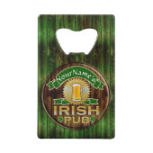 Persoonlijke naam Irish Pub Sign St. Patrick's Day Kredietkaart Flessenopener (Achterkant)