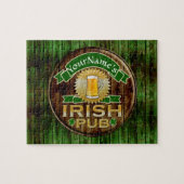 Persoonlijke naam Irish Pub Sign St. Patrick's Day Legpuzzel (Horizontaal)