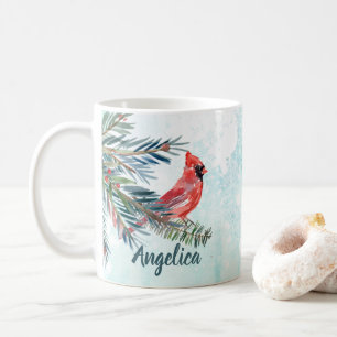 Persoonlijke naam kardinaal geschenkmok koffiemok