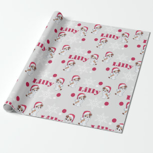 Persoonlijke naam Katten Kerstmis Cadeaupapier