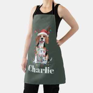 Persoonlijke naam kerst Beagle hond liefhebber Schort