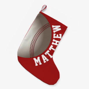 Persoonlijke naam kerst honkbal kleine kerstsok