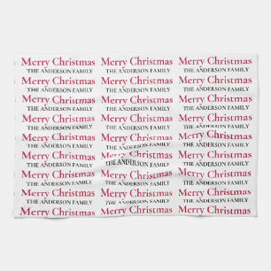 Persoonlijke naam kerstfamilie Merry Theedoek