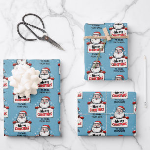 Persoonlijke Naam Kerstman Kerstmis Inpakpapier Vel