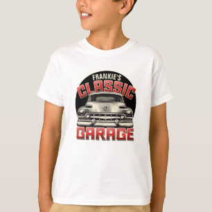 Persoonlijke NAAM Klassieke Auto Garage Maatwerk W T-shirt