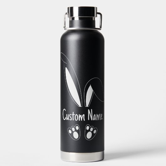 Persoonlijke naam komt overeen met Bunny Easter Waterfles (Achterkant)