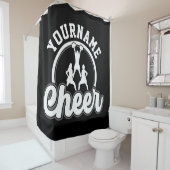 Persoonlijke naam Kop Team Varsity Cheerleader Douchegordijn (In situ)
