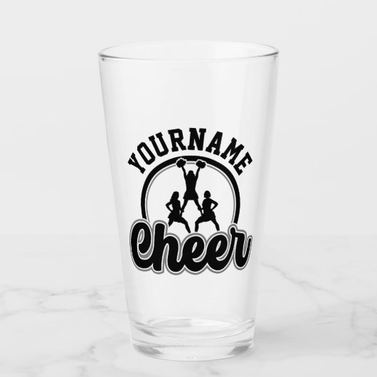 Persoonlijke naam Kop Team Varsity Cheerleader Glas (Voorkant)