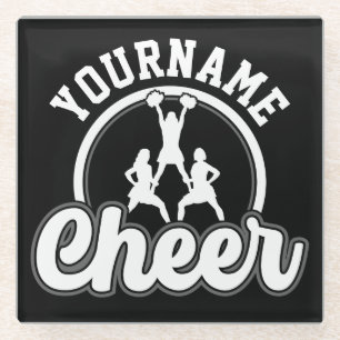 Persoonlijke naam Kop Team Varsity Cheerleader Glazen Onderzetter