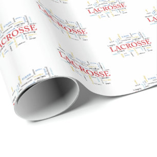 Persoonlijke naam lacrossecoach dankwoord cadeaupapier
