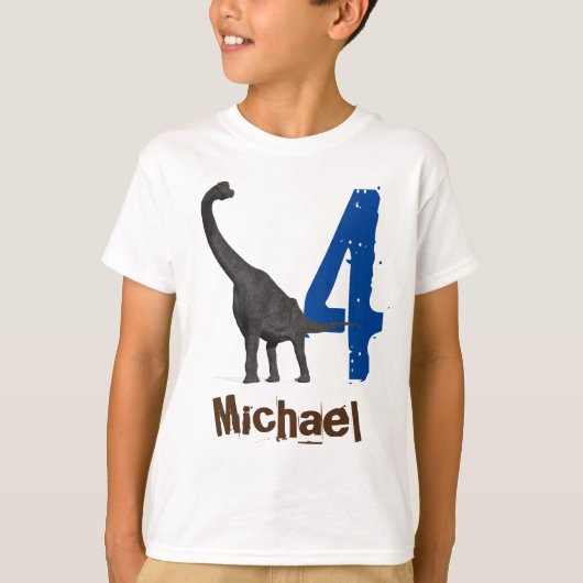 Persoonlijke naam Leeftijd Brachiosaurus T-shirt (Voorkant)