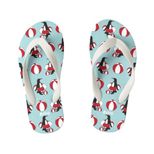 Persoonlijke naam lichtblauwe moppige cartoon ping kinder teenslippers