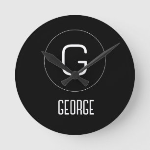  persoonlijke naam logo ronde klok