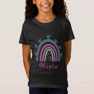 Persoonlijke naam met Cute Boho Rainbow T-shirt