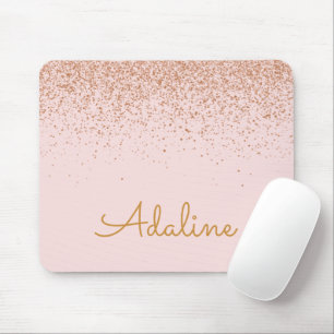 Persoonlijke naam met gouden glitters in monograms muismat