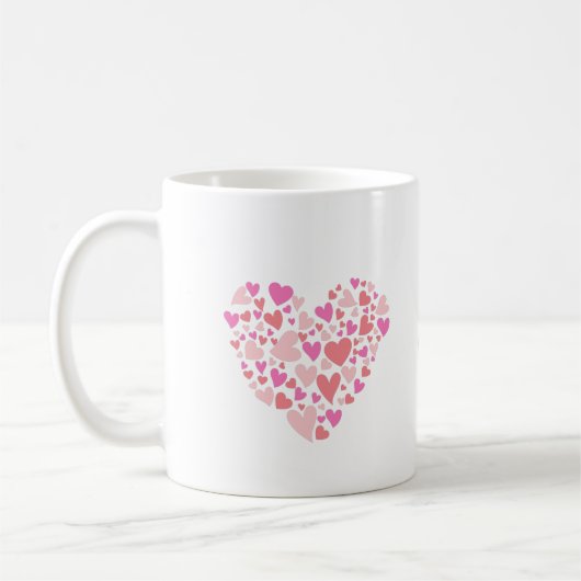 Persoonlijke naam met hart koffiemok (Links)