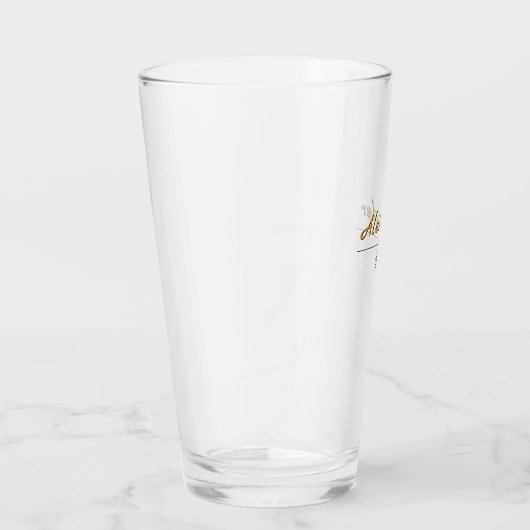 Persoonlijke naam met jaar of datum glas (Rechts)