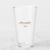 Persoonlijke naam met jaar of datum glas (Voorkant)