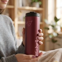 Persoonlijke naam minimalistische chic bordeauxroo