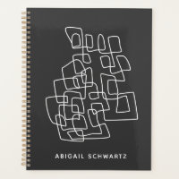Persoonlijke naam Minimalistische Zwarte Witte Abs