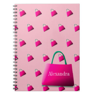 Persoonlijke naam Modern Pink Notitieboek