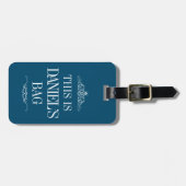 Persoonlijke naam | Monogram Bagagelabel (Voorkant horizontaal)