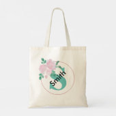 Persoonlijke naam monogram canvas tas (Achterkant)