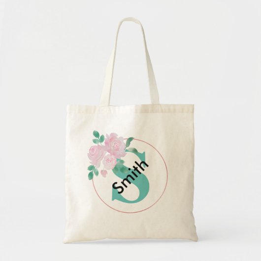 Persoonlijke naam monogram canvas tas (Voorkant)
