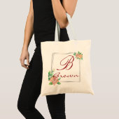 Persoonlijke naam monogram canvas tas (Voorkant (product))