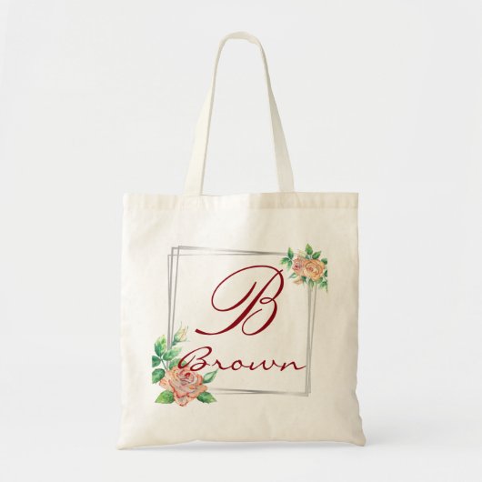 Persoonlijke naam monogram canvas tas (Voorkant)