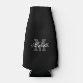 Persoonlijke naam monogram fleskoeler flesjeskoeler (Voorkant)