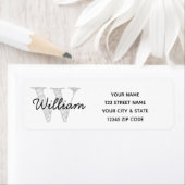 Persoonlijke naam monogram retouradreslabels etiket (Insitu)