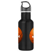 Persoonlijke naam nummer Basketball Waterfles (Achterkant)