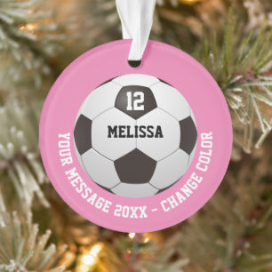 Persoonlijke naam nummer bericht voetbal ornament