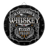 Persoonlijke NAAM Old West Whiskey Brewery Bar Dartbord (Voorkant)