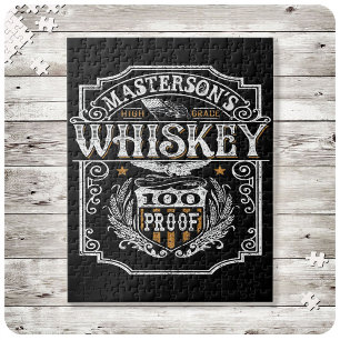 Persoonlijke NAAM Old West Whiskey Brewery Bar Legpuzzel