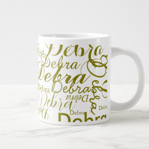 Persoonlijke naam Olijftypografie Extra Grote Beker