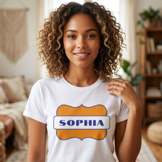 Persoonlijke naam op retro stijl grafisch Tri-Blend shirt