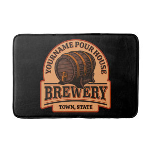 Persoonlijke naam Oude eik Barrel Beer Keg Brewery Badmat