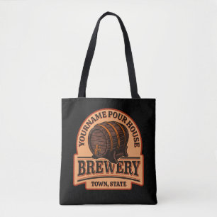 Persoonlijke naam Oude eik Barrel Beer Keg Brewery Draagtas