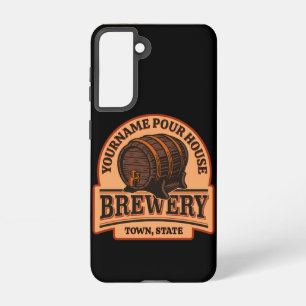 Persoonlijke naam Oude eik Barrel Beer Keg Brewery Samsung Galaxy Hoesje