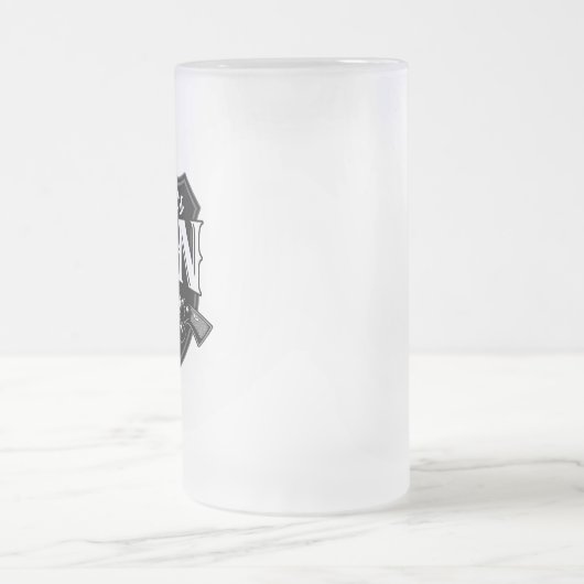 Persoonlijke NAAM Oude Pistool Revolvers Winkelvuu Matglas Bierpul (Center)