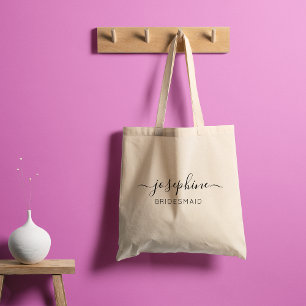 Persoonlijke naam Paarse Bruidsmeisje Tote Bag