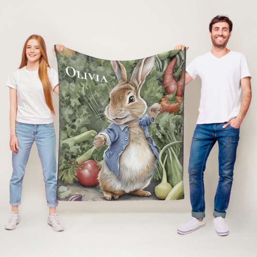 Persoonlijke naam Peter Rabbit Fleece Deken (In situ)