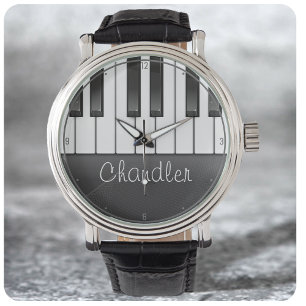 Persoonlijke naam Pianist Piano Keys Music Teacher Horloge