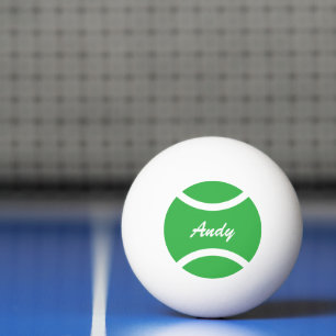 Persoonlijke naam pingpongtafel tennisballen pingpongballen