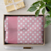 Persoonlijke naam pink polka stips tissuepapier (Geschenk)