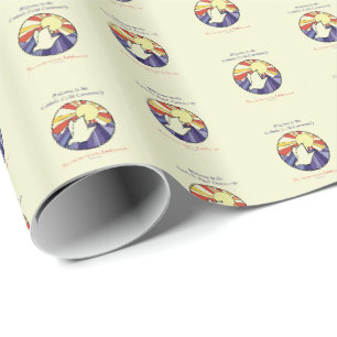 Persoonlijke naam, RCIA-duivenkring op geel Cadeaupapier